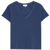 Grâce & Mila T.Shirt col V femme  Bleu collection automne hiver