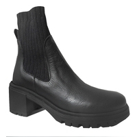Boots Montantes Femme Black de REQINS Dita-cuir PROMO