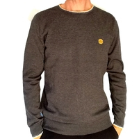 Pull homme ML col rond Benson & Cherry  Anthracite PROMO