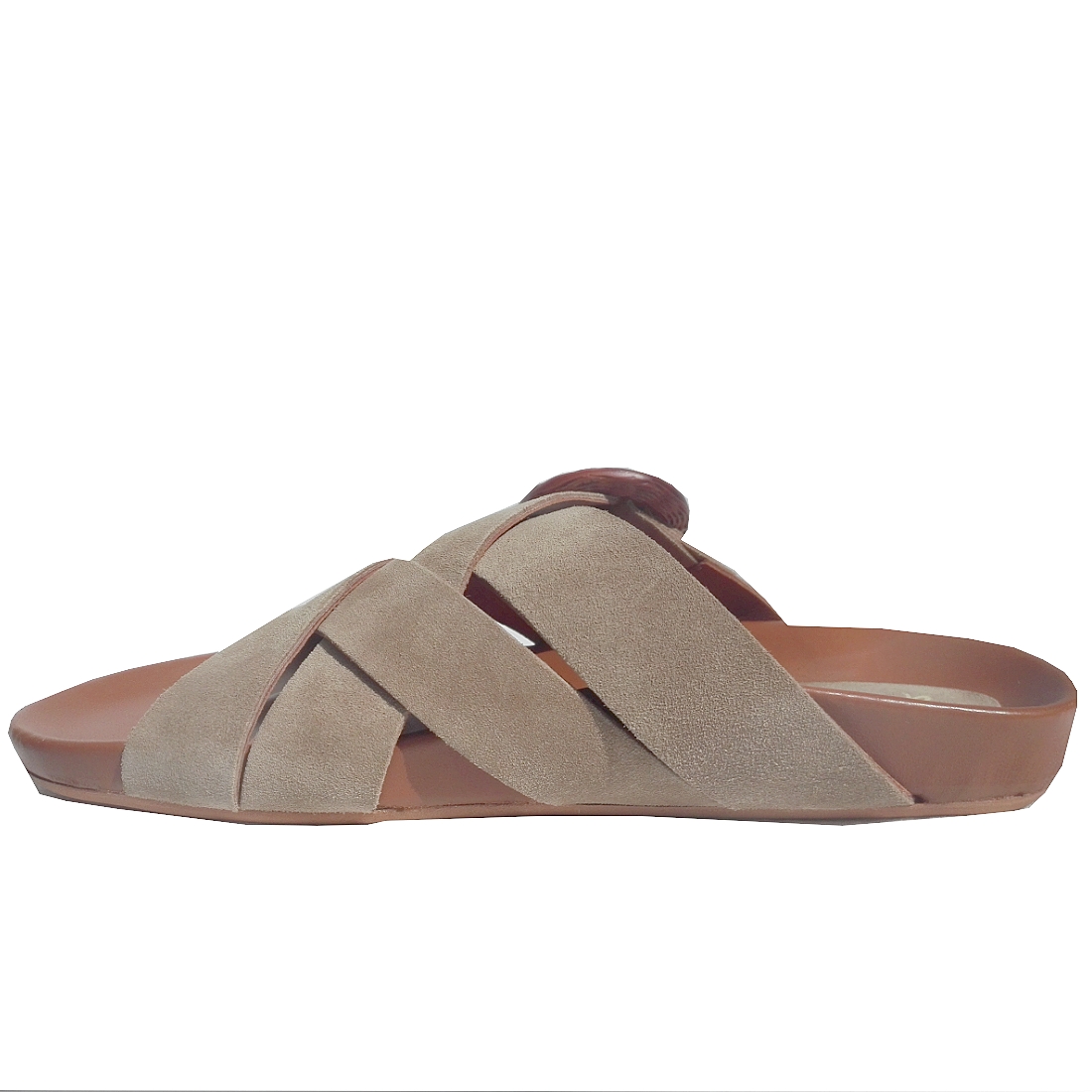 Sandale Nu-pieds cuir/Vachette Portal Mastic Femme  Aliwell 