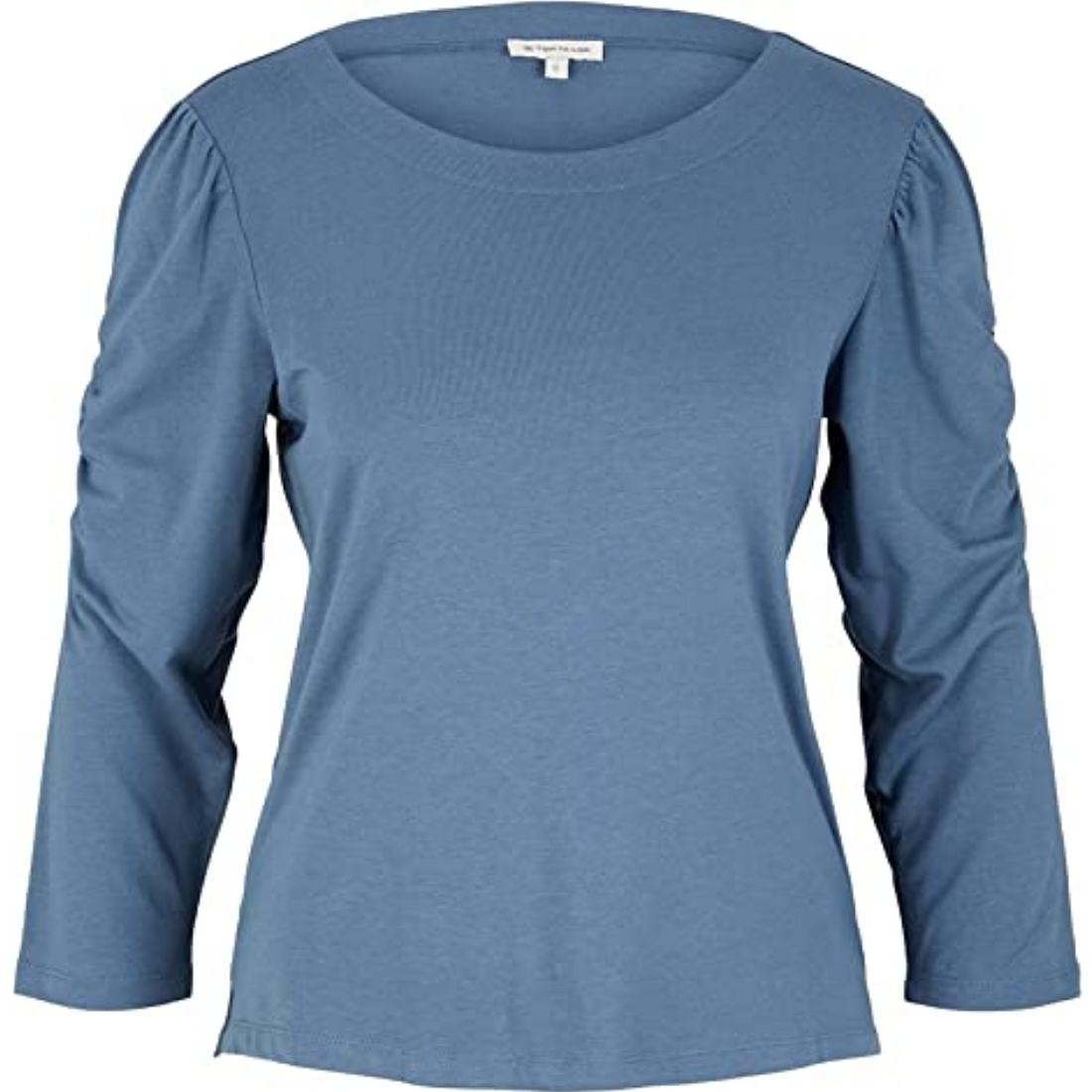 T.Shirt ML Froncé de TomTailor femme SeaBlue  1033606  MINI PRIX