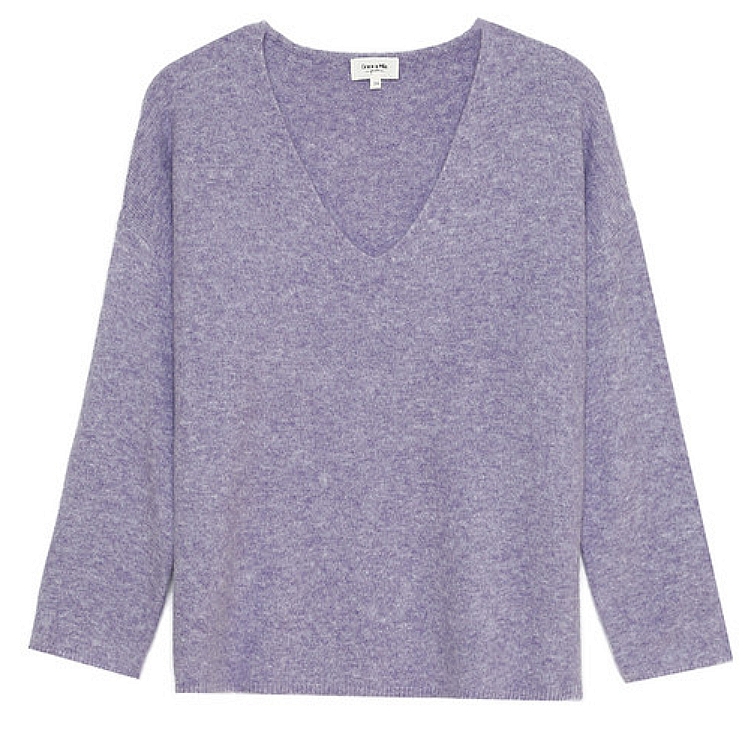 Grâce & Mila Daisy pull Overside Lilas collection automne hiver